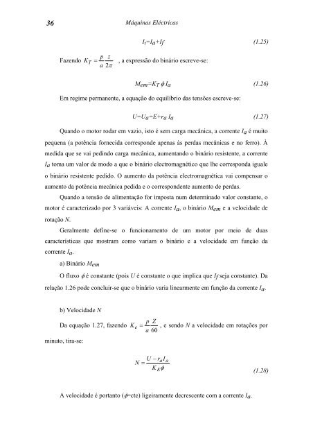 CAPÃTULO 1 MÃQUINAS DE CORRENTE CONTÃNUA