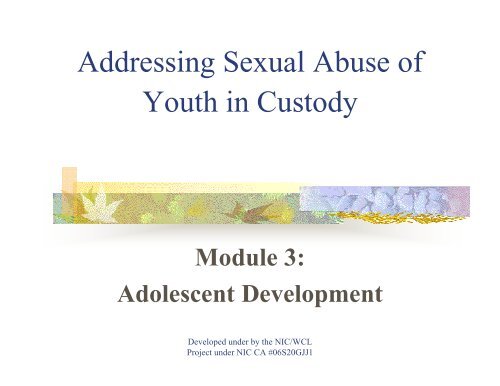 Adoles Module Module 3: Adolescent Development