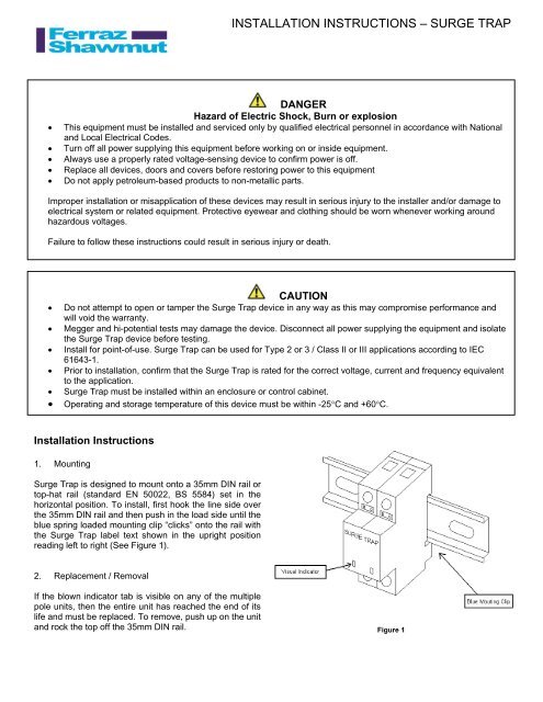 Installation - Ferraz Fuses & Mersen Products