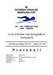 Protokoll fÃ¼r einen Abschnitt - Berolina-Cup