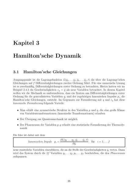 Manuskript zur Theoretischen Physik Ia - Institut für Theoretische ...