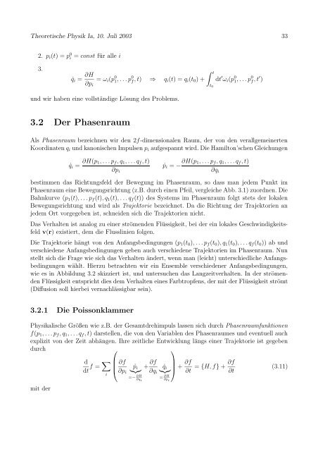 Manuskript zur Theoretischen Physik Ia - Institut für Theoretische ...