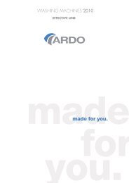 WASHING MACHINES 2010 - Ardo