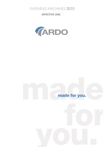WASHING MACHINES 2010 - Ardo