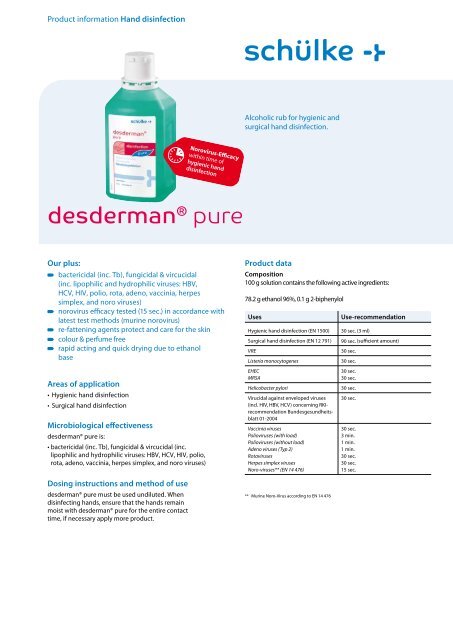 desdermanÂ® pure - Infection Control Products | Hand Sanitiser ...
