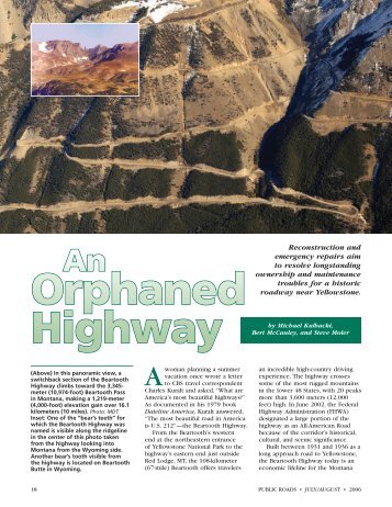 An Orphaned Highway - Central Federal Lands Highway Division