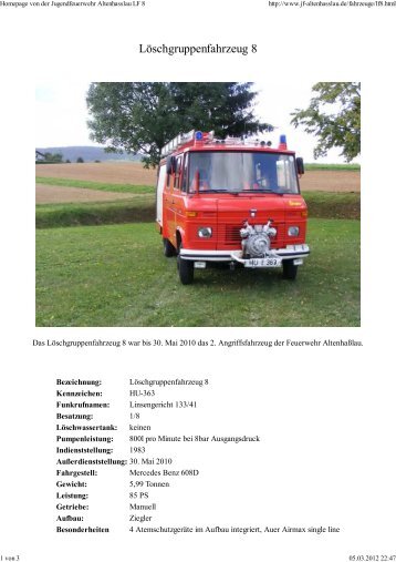 Homepage der Jugendfeuerwehr Altenhasslau - von der ...