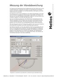 Messung der Wandabweichung - Helios Sonnenuhren