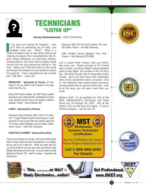 home of... - International Society of Certified Electronics Technicians