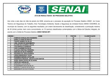 Curso TÃ©cnico em SeguranÃ§a do Trabalho - Eixo ... - SENAI-MT