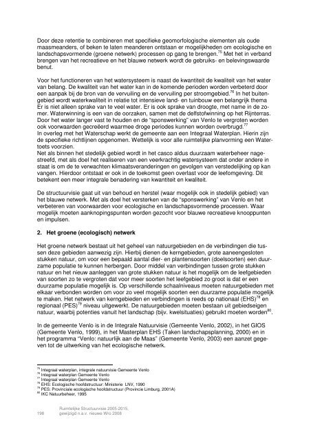 Ruimtelijke Structuurvisie 2005-2015, Gemeente Venlo