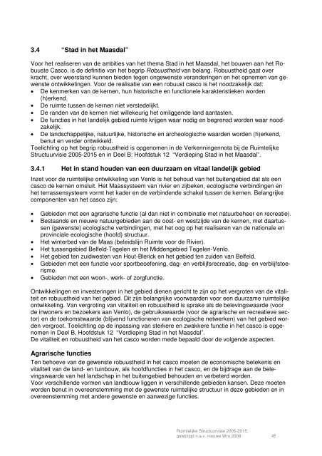 Ruimtelijke Structuurvisie 2005-2015, Gemeente Venlo