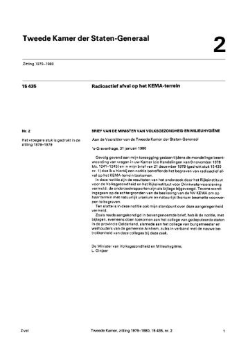 Brief minister over afval op KEMA-terrein [pdf] - De geschiedenis van ...