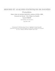 MESURES ET ANALYSES STATISTIQUES DE DONNÃES ... - LMPA