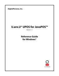 JavaPOS Reference Guide for Windows - DigitalPersona