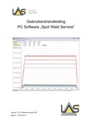 Gebruikershandleiding PC Software „Spot Weld Service“ - Lascare