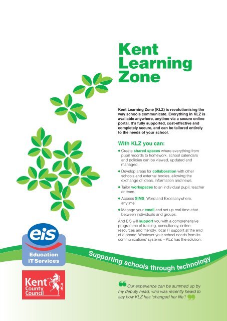 Kent Learning Zone (KLZ) - EiS Kent