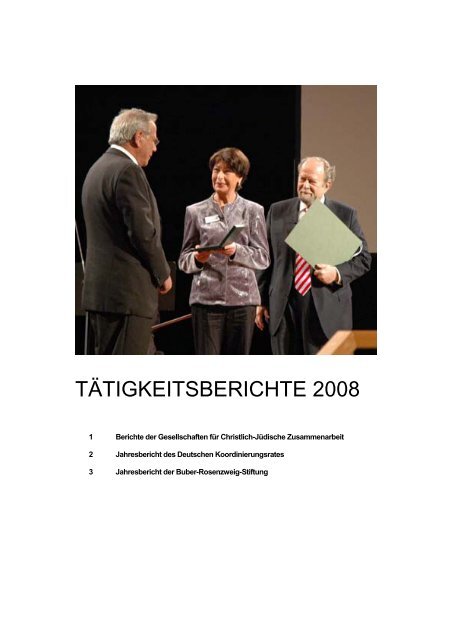 TÄTIGKEITSBERICHTE 2008 - Der Deutsche Koordinierungsrat der ...