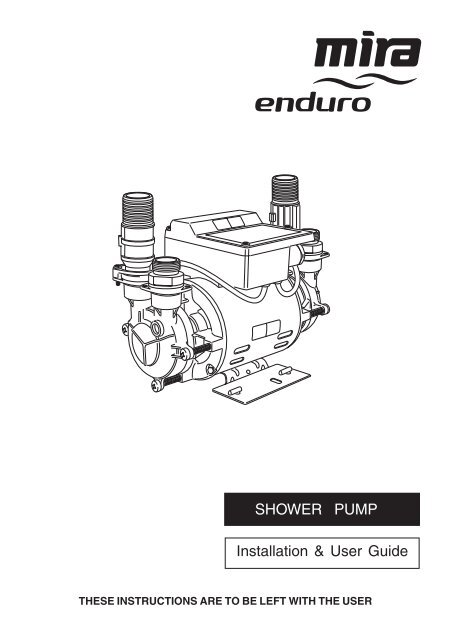 Installation & User Guide SHOWER PUMP - QS Supplies