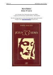 Barsi BalÃ¡zs: JÃ©zus 33 szava - PÃ¡zmÃ¡ny PÃ©ter Elektronikus KÃ¶nyvtÃ¡r