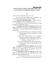 The Rajasthan Forest (Amendment) Bill, 2012 à¤°à¤¾à¤à¤¸à¥à¤¥à¤¾à¤¨ à¤µà¤¨