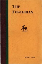 Fosterian Magazine â Easter 1938 - Old Fosterians and Lord Digby's ...