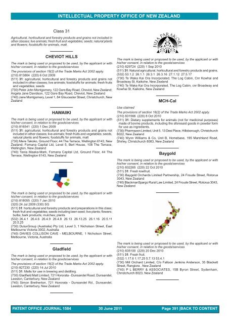 TM Classification System Nine Part 2 - Intellectual Property Office of ...