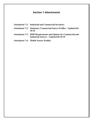 Attachment 7.1 â€“ Industrial and Commercial Inventory