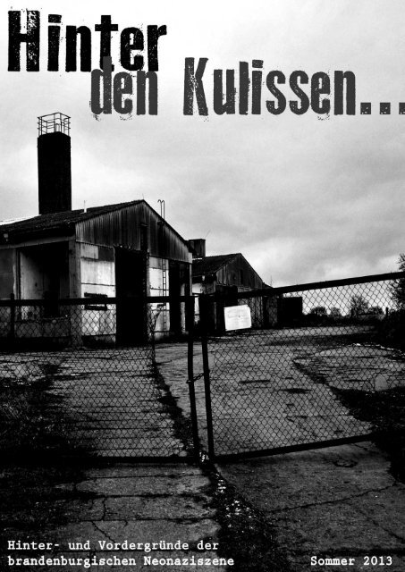 Hinter den Kulissen – Nr. 3 – 2013 - APAP – Antifaschistisches ...