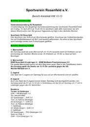 Sportverein Rosenfeld eV Bericht Amtsblatt KW 12-13 - SV Rosenfeld