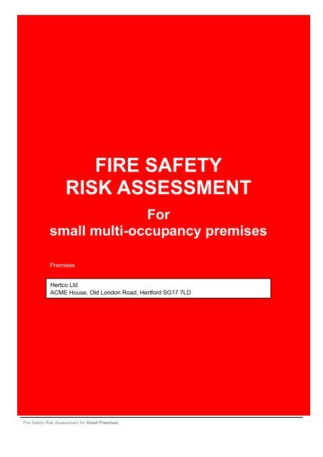 Fire Risk Assessment Template PDF Fire Safety Risk, 57% OFF