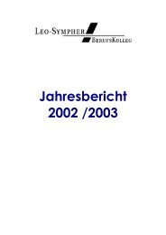 Jahresbericht 2002/2003 - Leo-Sympher-Berufskolleg