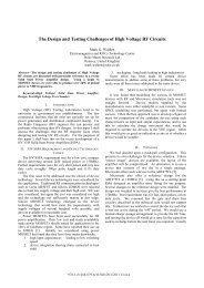 The Design and Testing Challenges of High Voltage RF Circuits