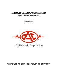 Training Manual-Part I - Digital Audio Corporation