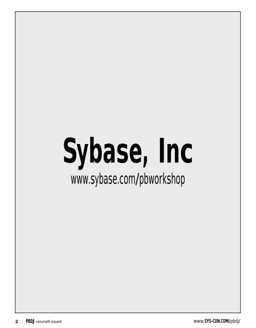 WEB-ENABLE POWERBUILDER APPS WITH SYBASE EASERVER ...
