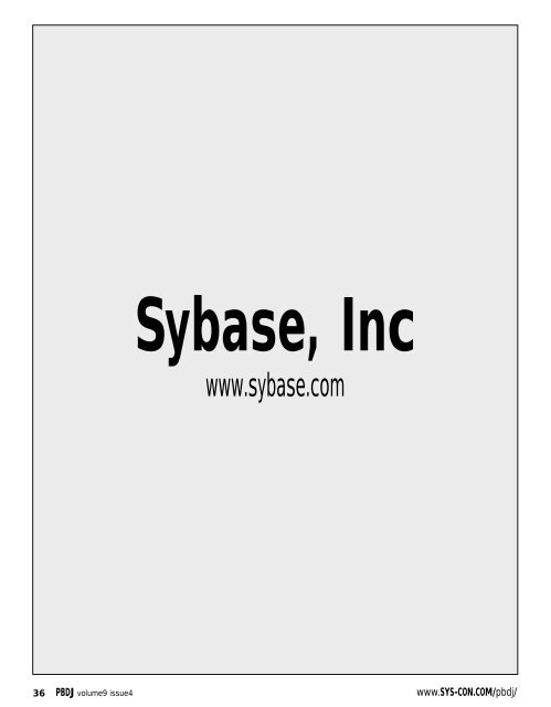 WEB-ENABLE POWERBUILDER APPS WITH SYBASE EASERVER ...
