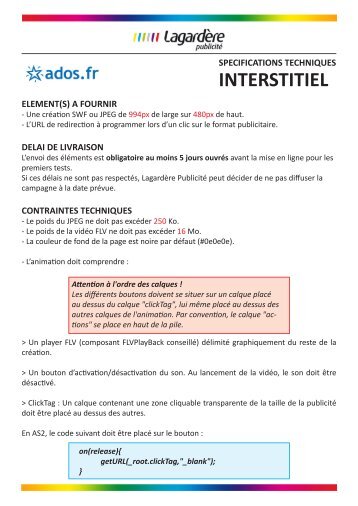 Fiche technique - Ados interstitiel.pdf - LagardÃ¨re PublicitÃ©
