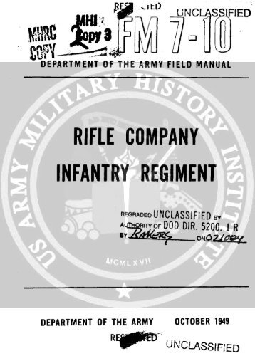 FM 7-10 ( Rifle Company Infantry Regiment ) - CIE Hub