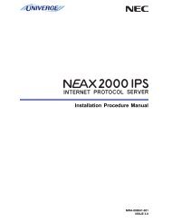 univerge neax2000 ips installation procedure manual 008841-001 ...