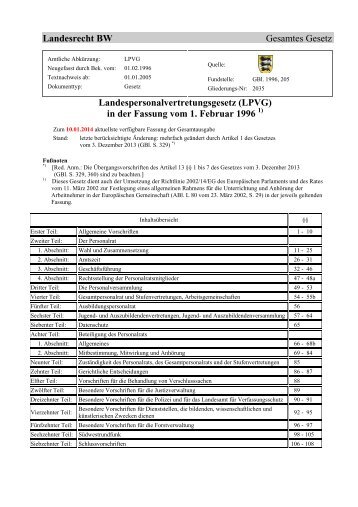 das neue LPVG als PDF-Datei - Personalrat