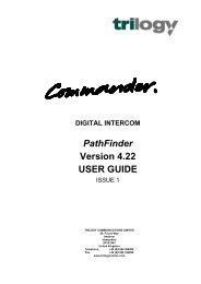 PathFinder Software Configuration Guide - Trilogy Communications