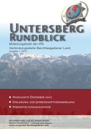 Rundblick 01/2013 - IPA - Verbindungsstelle Berchtesgadener Land