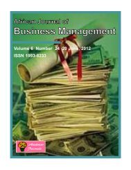 Download Complete Issue (9710kb) - Academic Journals