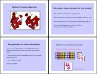 Building 3D models of proteins Why make a structural model for your ...