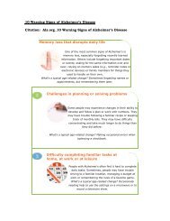 10 Warning Signs of Alzheimer's Disease Citation: Alz.org _10 ...