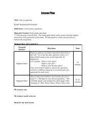 I Have a Question Beginner Lesson Plan.pdf - Project SHINE