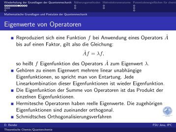 Eigenwerte von Operatoren