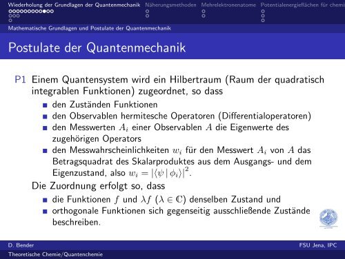 Eigenwerte von Operatoren