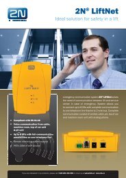 Lift intercom 2NÂ® LiftNet - Leaflet - 2N Telekomunikace a.s.