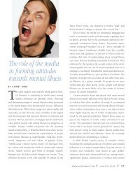 The role of the media in forming attitudes towards mental illness